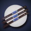 Bracelet artistique en cuir et cuivre Minakari - Raika Artistique