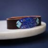 Bracelet artistique en cuir et cuivre Minakari - Yavar Artistique