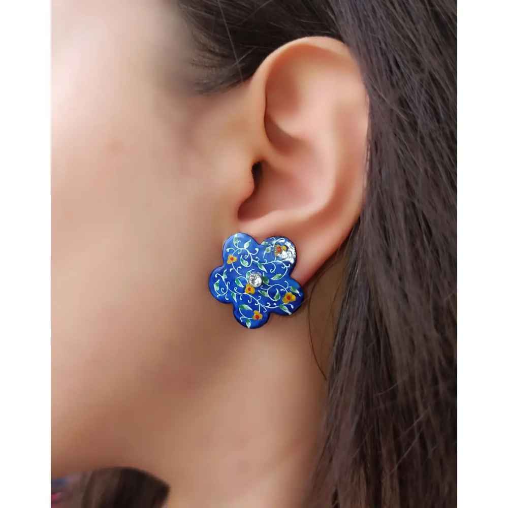 Boucles d’oreilles persanes faites à la main avec Bahar artistique Minakari