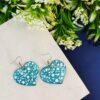 Boucles d'oreilles persanes faites à la main avec cœur artistique Minakari