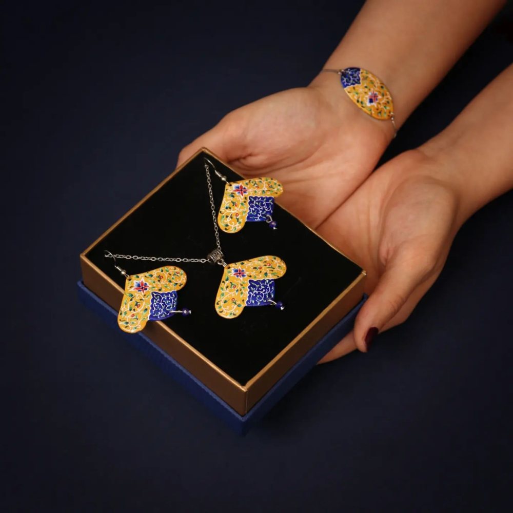 Ensemble de Bijoux Minakari Perse Modèle Khorshid