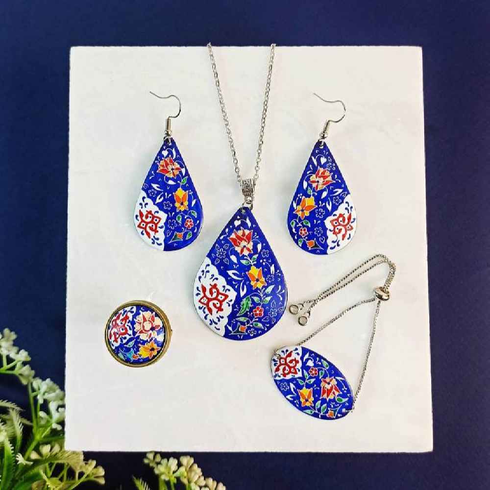 Ensemble de Bijoux Minakari Perse Modèle Lajevard