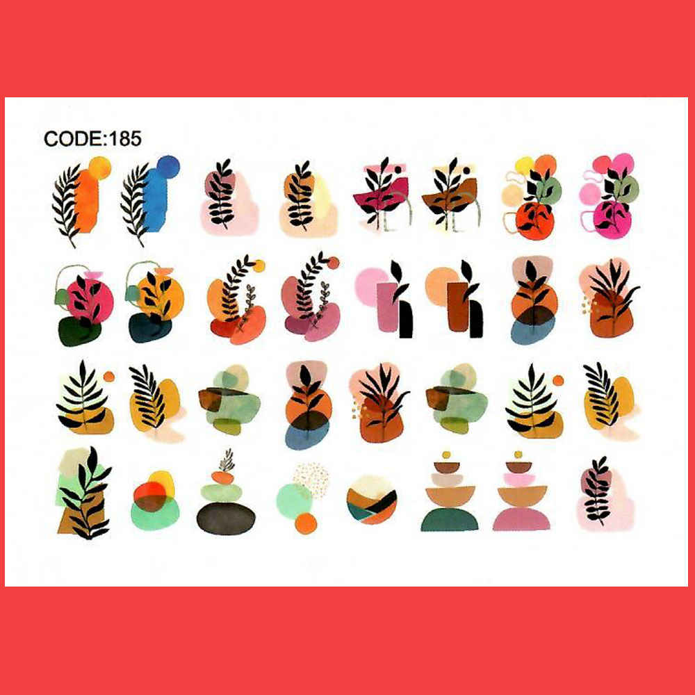 Autocollants pour Ongles en Forme de Feuille - Design Barg