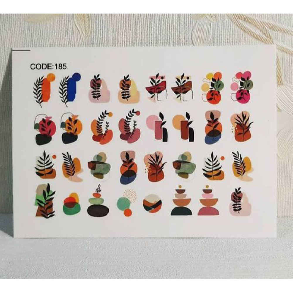 Autocollants pour Ongles en Forme de Feuille – Design Barg