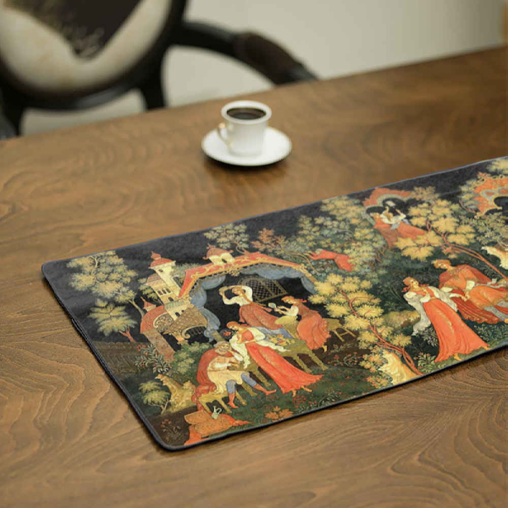 Chemin de table en velours "Persian Elegance" Modèle Rokhsareh