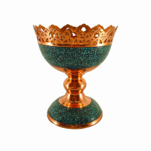Bol Décoratif Persan Artisanal Incrusté de Turquoise Lina