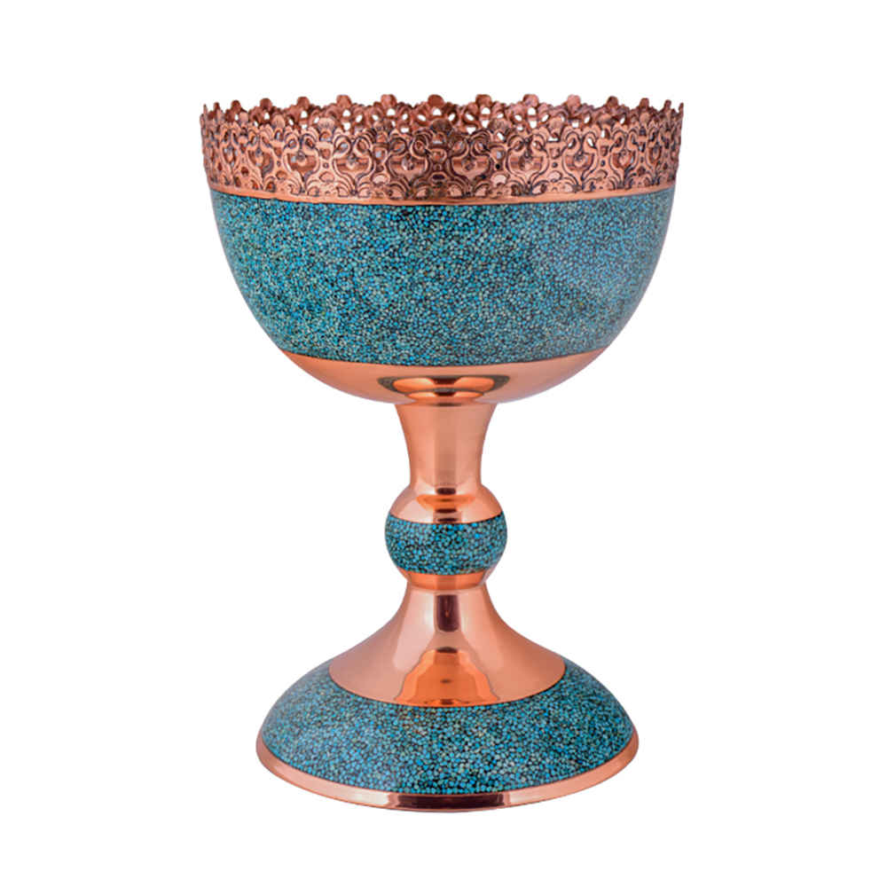 Bol Décoratif Persan Artisanal Incrusté de Turquoise Super