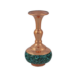 Vase décoratif persan incrusté de turquoise fait main Elaheh