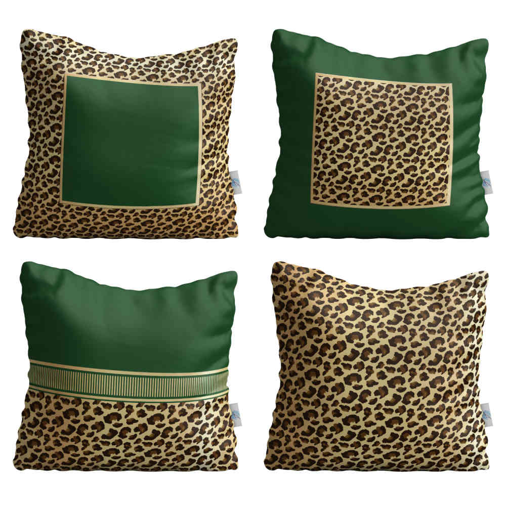 Set de coussins en velours - Design Animal Print (Set de 4)