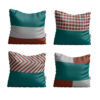 Set de coussins en velours - Design Moderne (Set de 4)