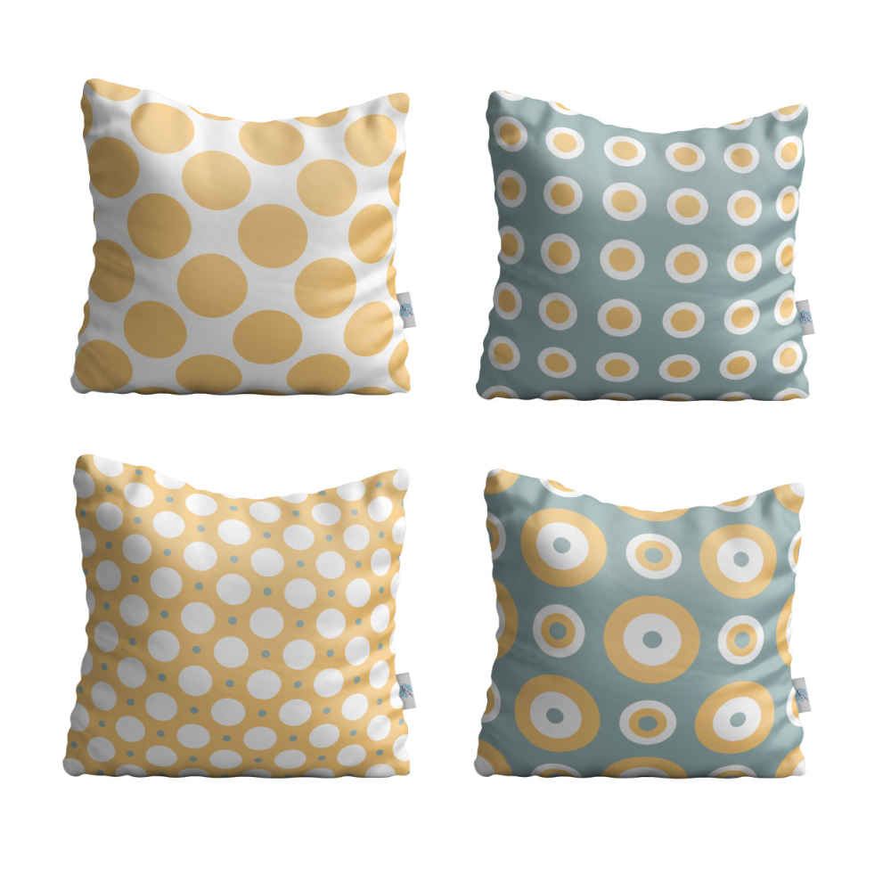 Set de coussins en velours - Design Tacheté (Set de 4)
