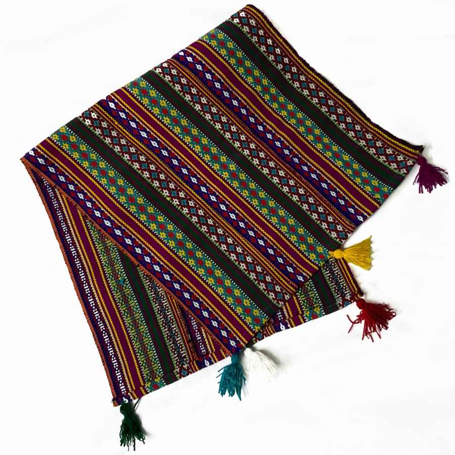 Tapis Jajim persan authentique tissé à plat rayé Golnar