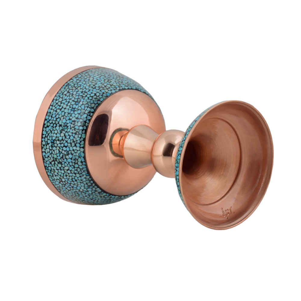 Bol Décoratif Persan Artisanal Incrusté de Turquoise Tanaz