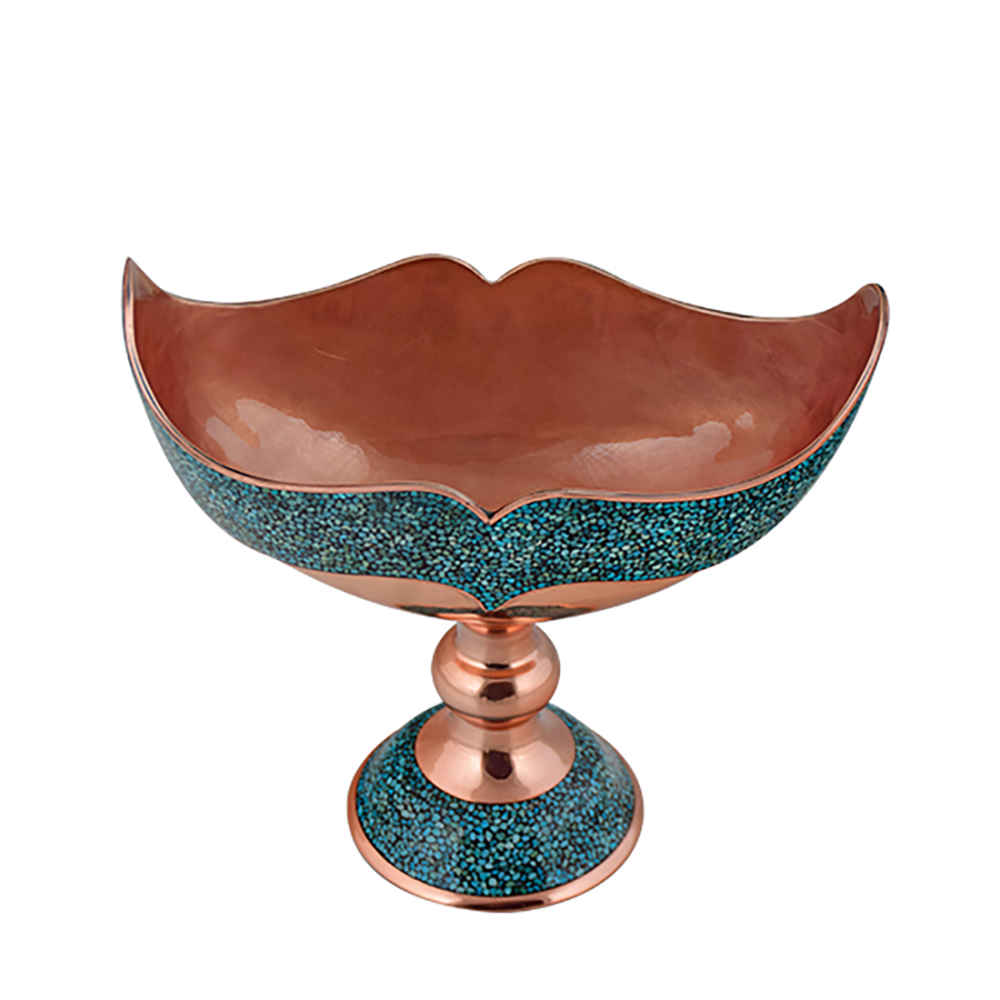 Coupe en Cuivre Incrustée de Turquoise Modèle Saghar