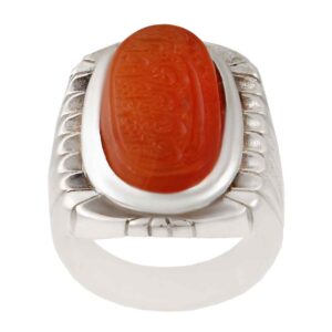 Bague en argent Aqeeq yéménite islamique pour hommes – Ya Ali