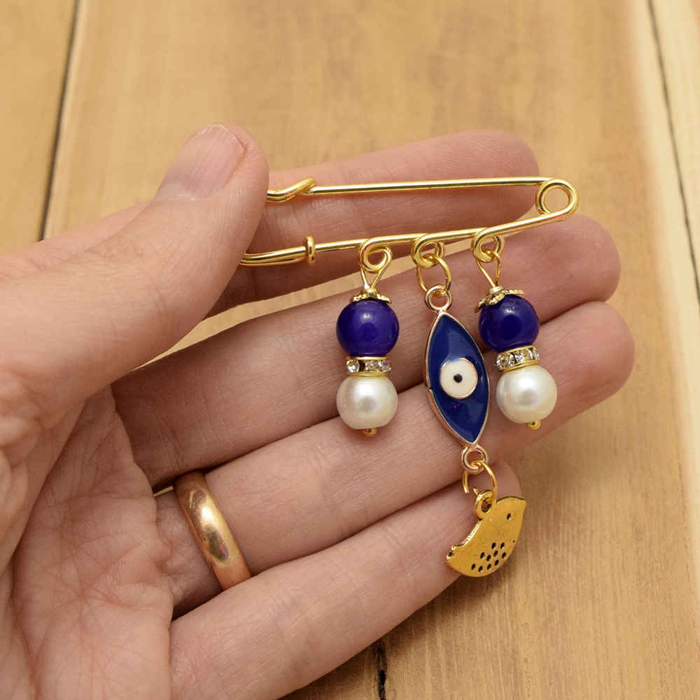 Broche de Sécurité Œil Malin & Charm Oiseau – Accessoire Protecteur