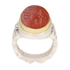 Bague en argent Aqeeq yéménite islamique pour hommes – Alhamd Ollah