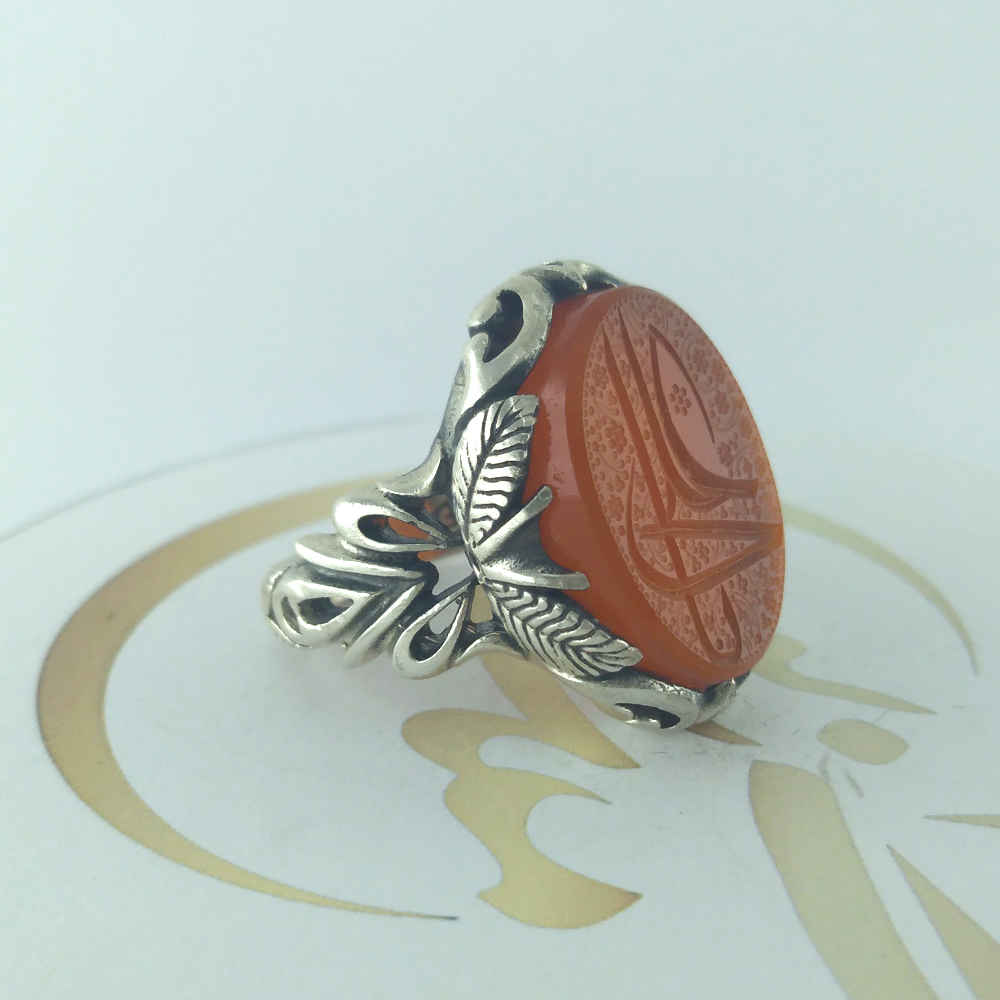 Bague en argent Aqeeq yéménite islamique pour hommes – Ali