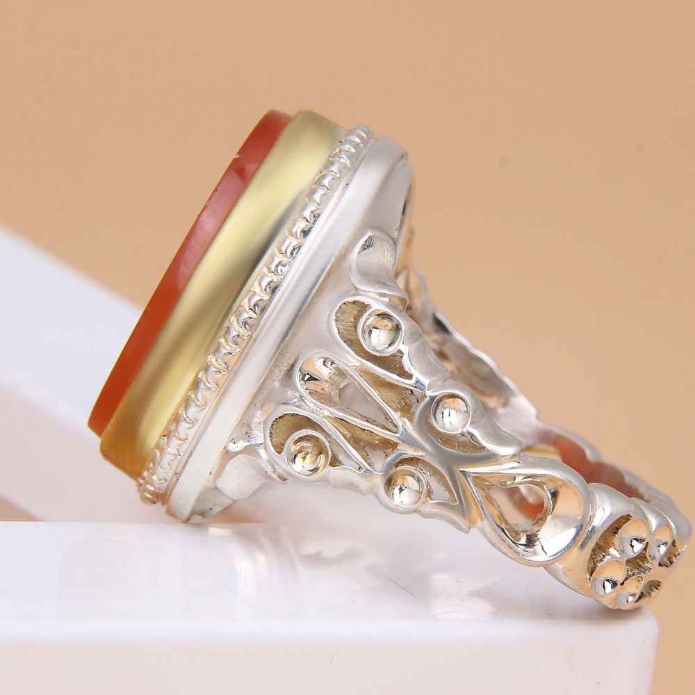 Bague en argent Aqeeq yéménite islamique pour hommes – Mohammad