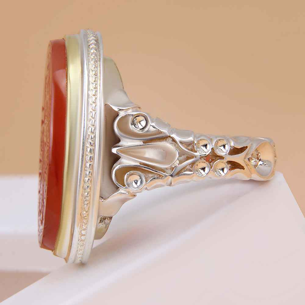 Bague en argent Aqeeq yéménite islamique pour hommes – Va Tavakal