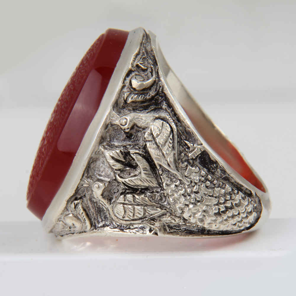 Bague en argent Aqeeq yéménite islamique pour hommes – Varesin