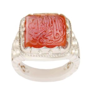 Bague en argent Aqeeq yéménite islamique pour hommes – Ya Fatemeh
