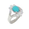 Bague en Argent Persan Faite Main avec Turquoise de Neyshabur Fariba