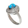 Bague en Argent Persan Faite Main avec Turquoise de Neyshabur Farnia