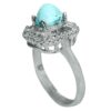 Bague en Argent Persan Faite Main avec Turquoise de Neyshabur Fatima