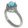 Bague en Argent Persan Faite Main avec Turquoise de Neyshabur Mahsa