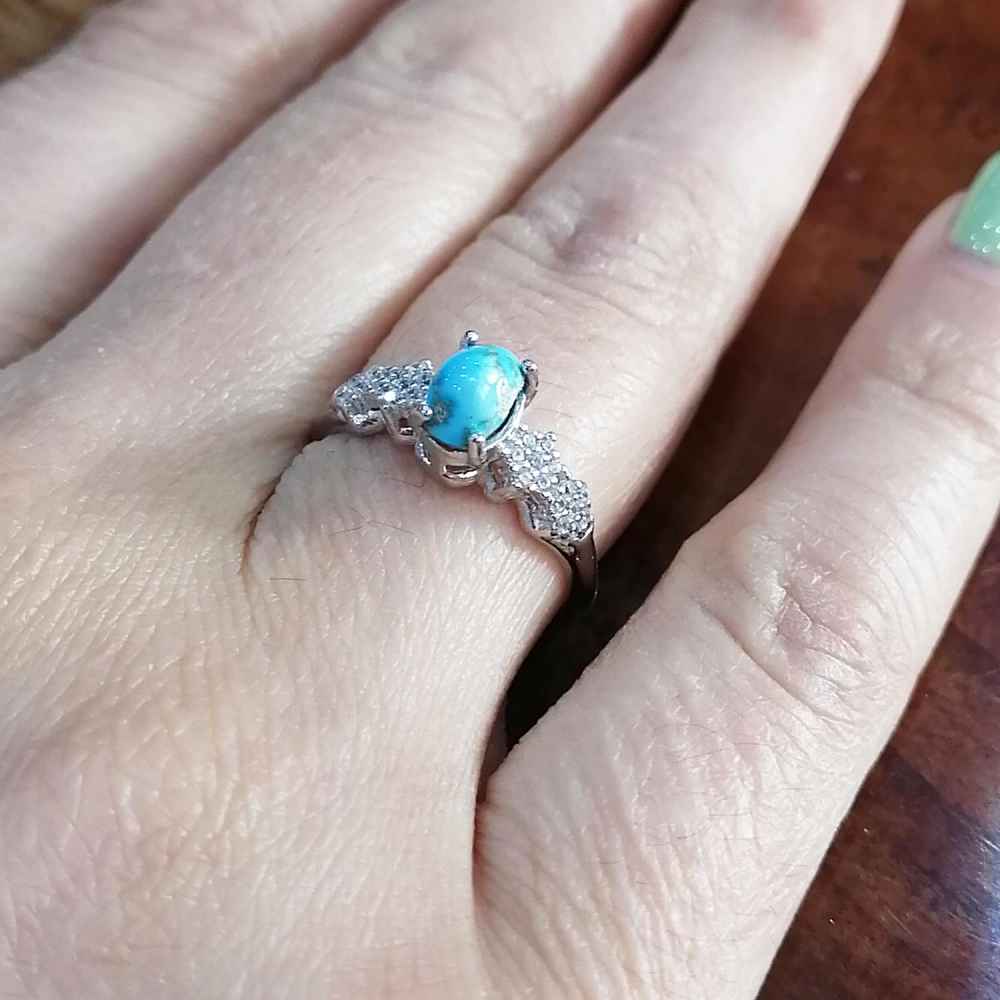 Bague en Argent Persan Faite Main avec Turquoise de Neyshabur Nahal