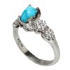 Bague en Argent Persan Faite Main avec Turquoise de Neyshabur Nahal