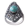 Bague en Argent Persan Faite Main avec Turquoise de Neyshabur Niloofar