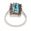 Bague en Argent Persan Faite Main avec Turquoise de Neyshabur Nivan