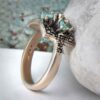 Bague en Argent Persan Faite Main avec Turquoise de Neyshabur Parnia