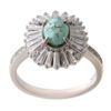 Bague en Argent Persan Faite Main avec Turquoise de Neyshabur Pooneh
