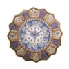 Horloge murale en bois persane artisanale - Art du marqueterie Khatam, Katayoon