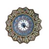 Horloge murale en bois persane artisanale - Art du marqueterie Khatam, Banoo