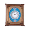 Horloge murale en bois persane artisanale - Art du marqueterie Khatam, Atieh