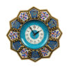 Horloge murale en bois persane artisanale - Art du marqueterie Khatam, Elnaz
