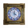 Horloge murale en bois persane artisanale - Art du marqueterie Khatam, Melina