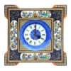 Horloge murale en bois persane artisanale - Art du marqueterie Khatam, Mina