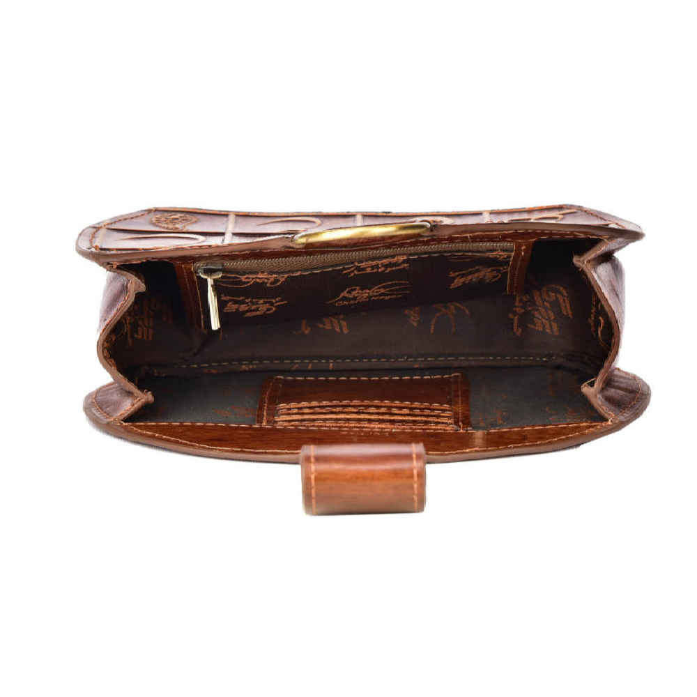 Sac en cuir véritable avec motif Paisley – Modèle Rima