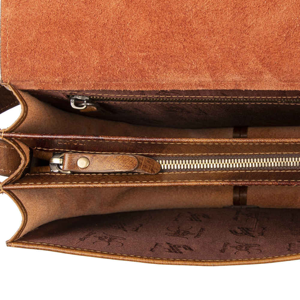 Sac bandoulière en cuir véritable fait main – Design Aynaz