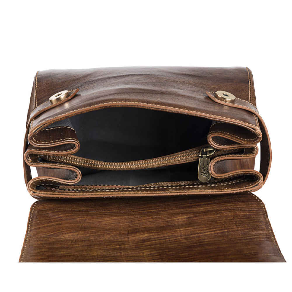 Sac bandoulière en cuir véritable fait main – Design Dorrin