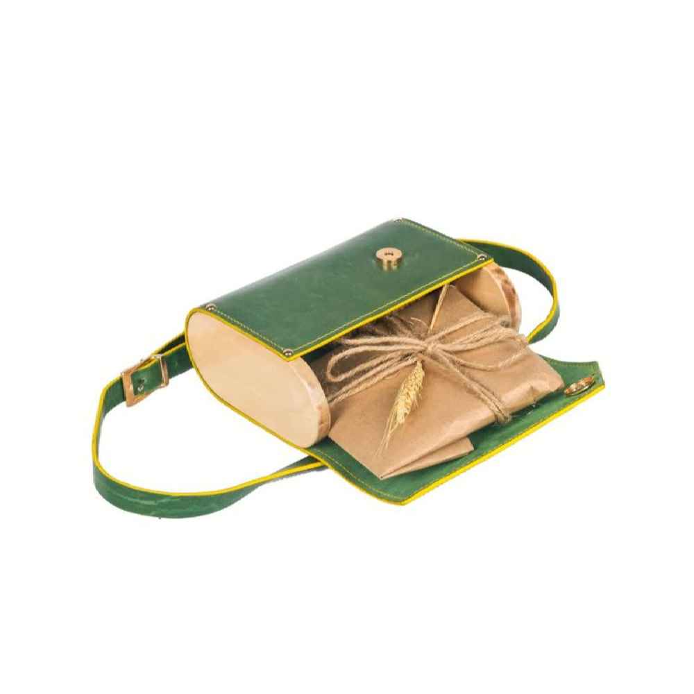 Sac à bandoulière en cuir luxueux fait à la main – Édition Olive