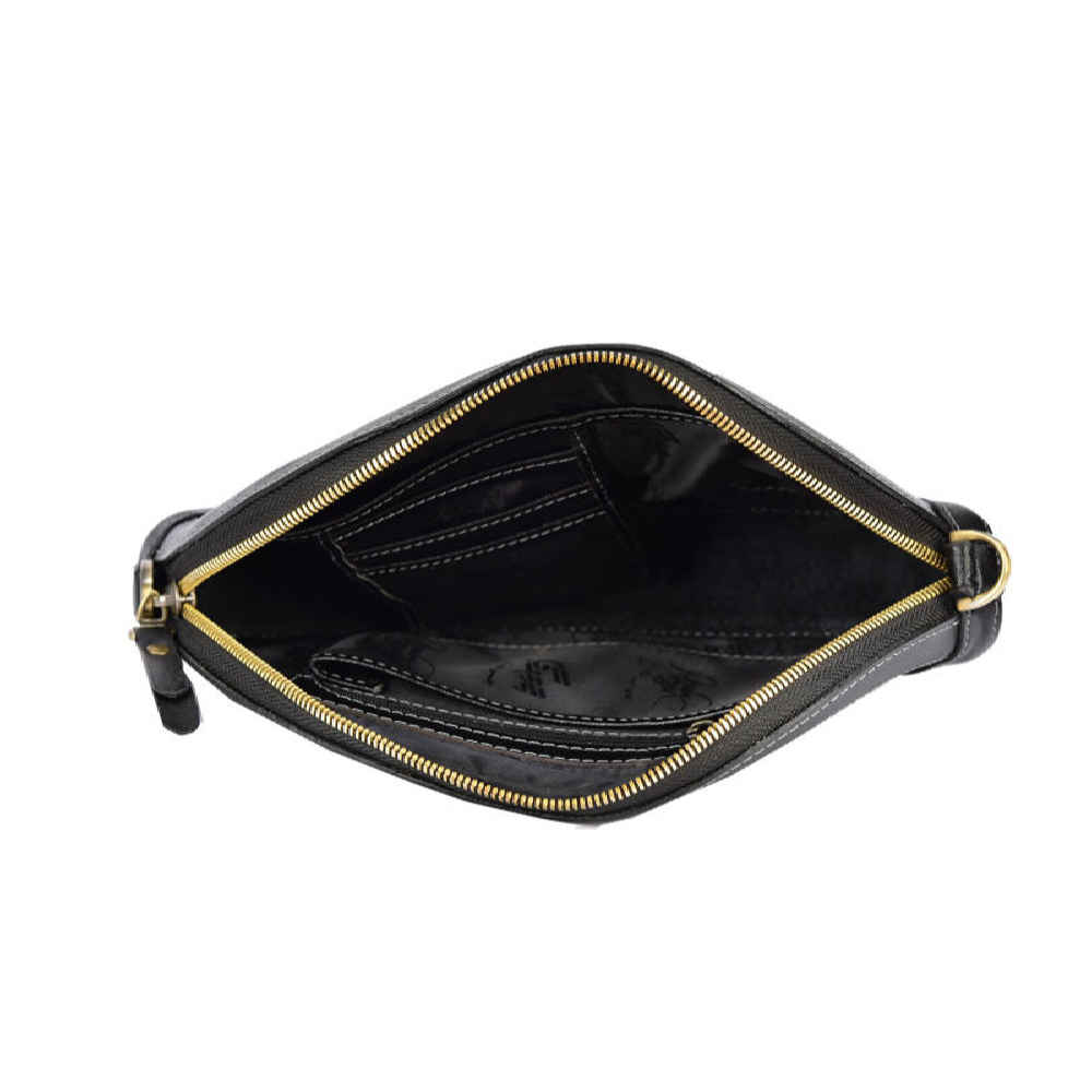 Sac bandoulière en cuir véritable fait main – Calligraphie persane Tamana