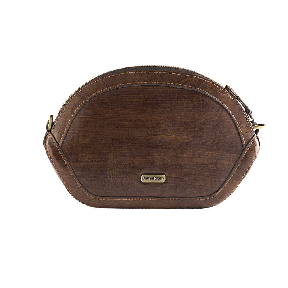 Sac bandoulière en cuir véritable fait main - Design Tina