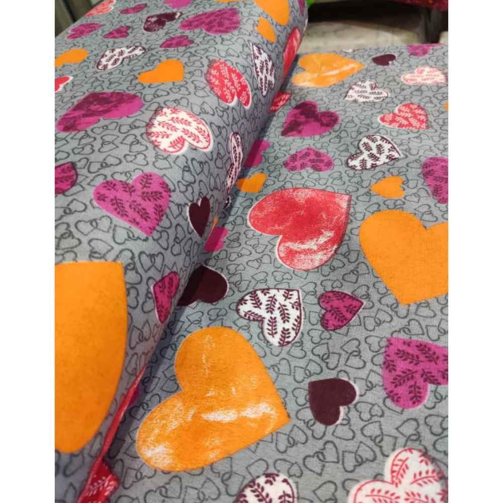 Drap plat double en coton – Doux et résistant, Cœur