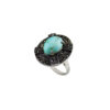Bague en Argent Persan Faite Main pour Femme avec Turquoise de Neyshabur Behnaz
